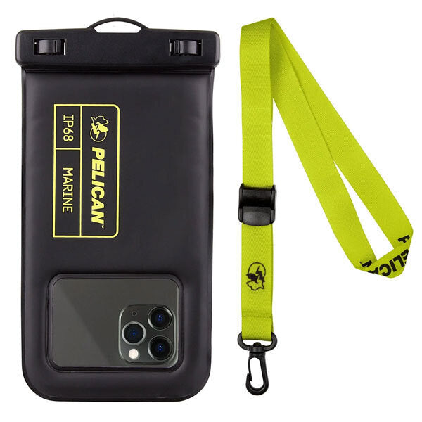 Pelican Marine Waterproof Pouch Universal (Black & Neon Green)